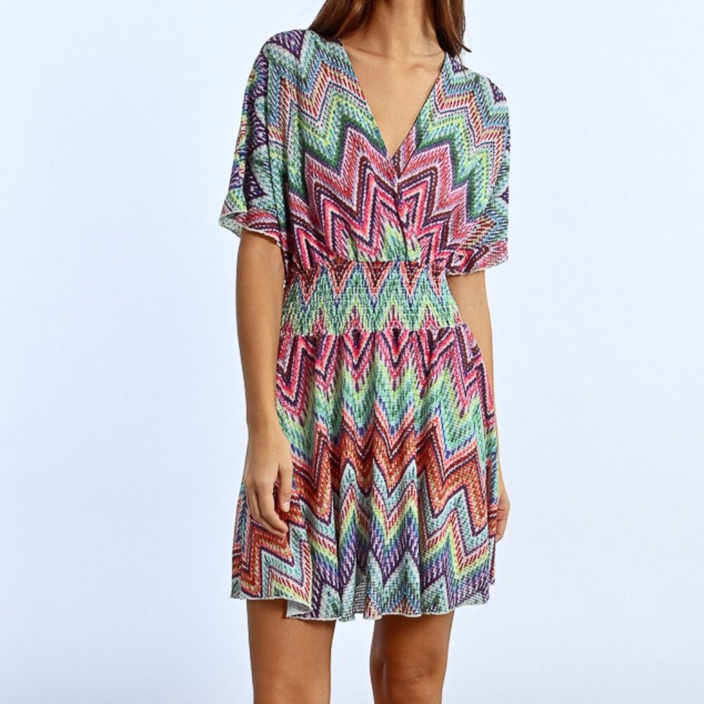 NWT Molly Bracken Chevron Knit Dress – Multicolor Chic